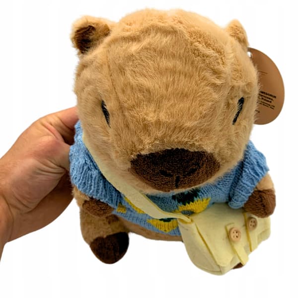 Capybara Plyslegetøjstrøje med pose Plyslegetøj 25 cm