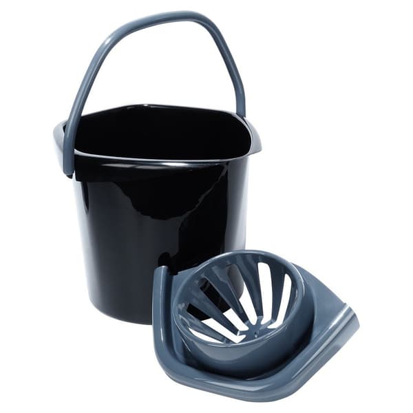 Moppespand med vringeklemme plastik sort 14 l