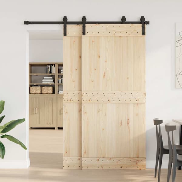 vidaXL skydedørsinstallationssystem 183 cm stål sort