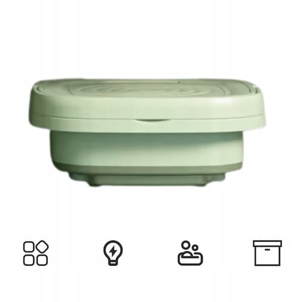 ADM Bärbar Hopfällbar Mini Resetvättmaskin Grön