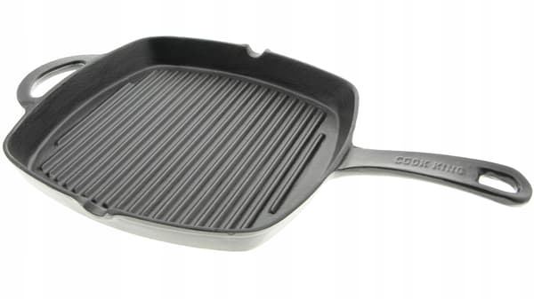Massiv støbejernsgrillpande til grillning