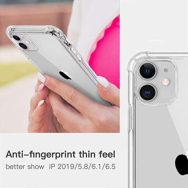 TRANSPARENT SILIKONEETUG TIL IPHONE 11 6'1 TOMMER