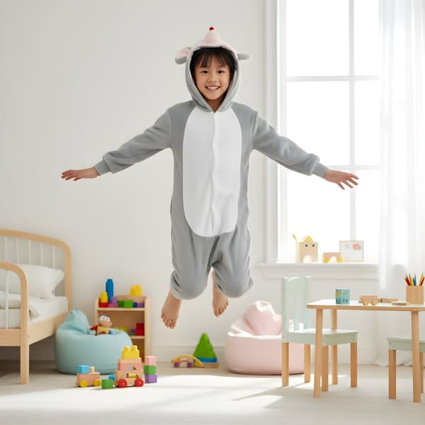 Mickey Mouse Kigurumi Pyjamas Kostume Børn 95-105cm
