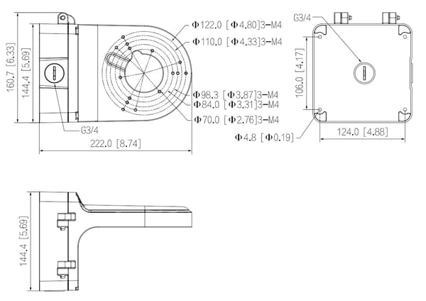 Dahua PFB206W kulkamerafäste vit
