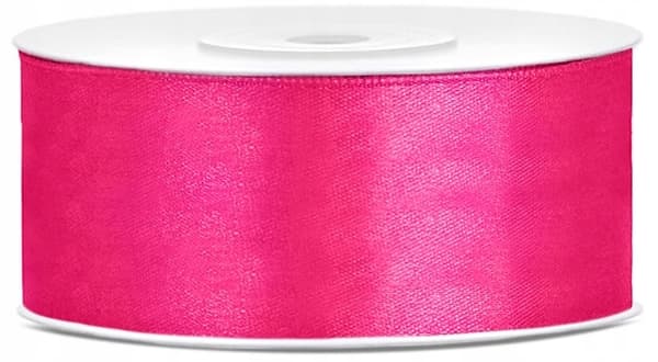 Satinband mörkrosa 25mm 25m