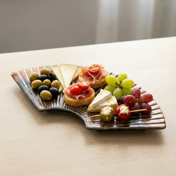 KERAMISK TALLERKEN VENTILATOR 27 cm TIL SERVERING AF SUSHI, OST, DESSERTER