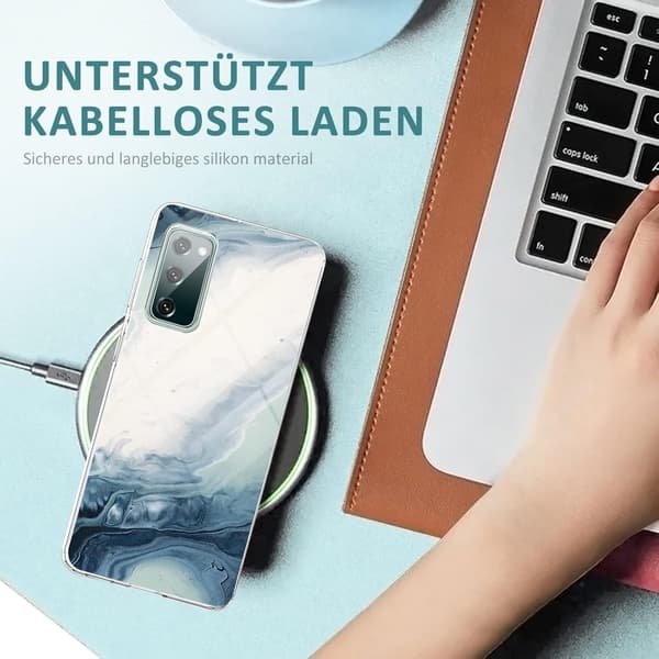 2 stk. etui til Samsung Galaxy S20 FE marmoreret