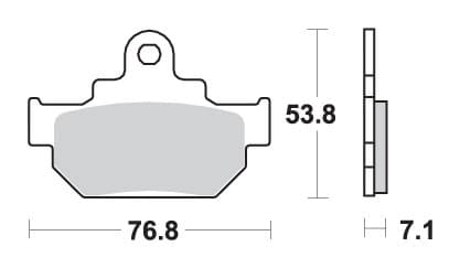 SBS KH106 keramiske bremseklodser til street standard, sorte