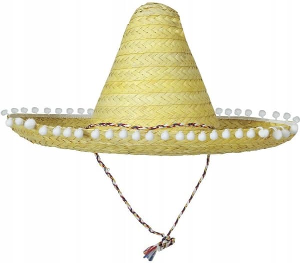 Strågul mexicansk hat Sombrero mexicansk karnevalsbal