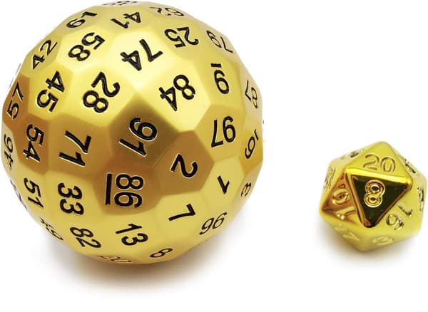RPG Terninger Golden Scepter Metal Hundred-Sided D100 Terninger