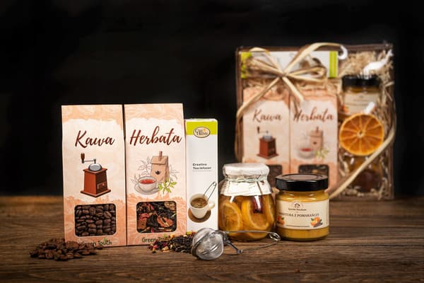 Lahjakori tee, kahvi ja teevalmistin lahja