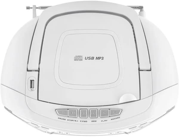 JVC RC-E451W CD-soitin kasettisoittimella, valkoinen, USB, Bluetooth