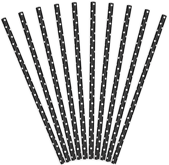 Papperssugrör svarta 19,5 cm 1-pack