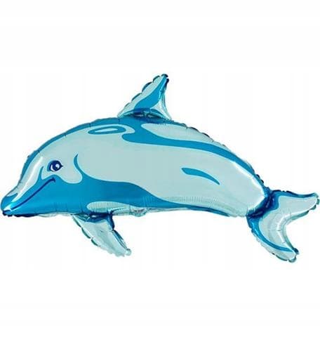 Blå delfin folieballon 21", 1 stk.