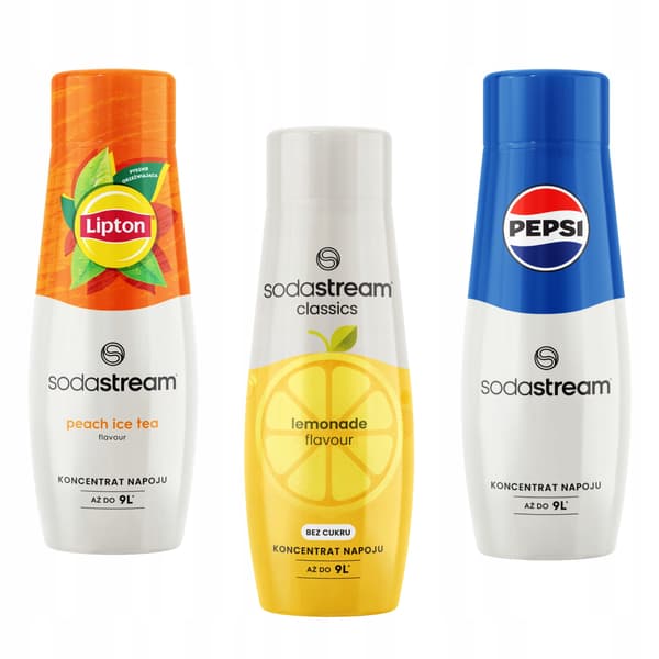 Sodastream Lipton Iste Persika + Lemonad + Pepsi 3-pack koncentrat