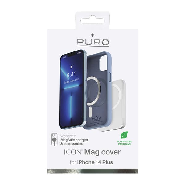 PURO ICON MAG - iPhone 14 Plus MagSafe Cover (Sierra Blue)