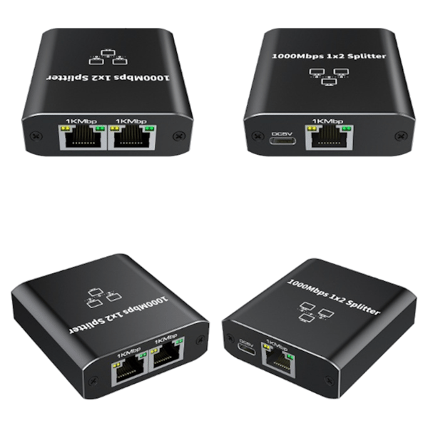 Splitter 1x2 RJ45 2 porte LAN Ethernet internet splitter 1000Mbps 1 x 2