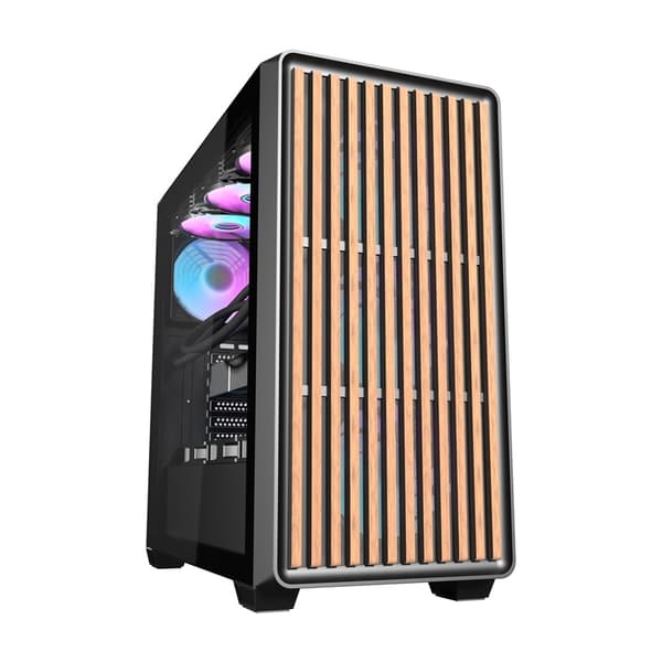 Darkflash DS900WD Tietokonekotelo (Musta) + 4 Tuuletinta