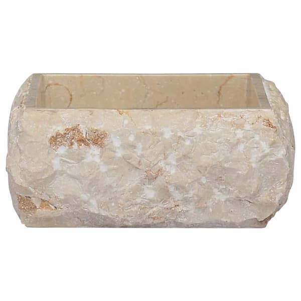 vidaXL Handfat, Creme, 30 x 30 x 13 cm, Marmor