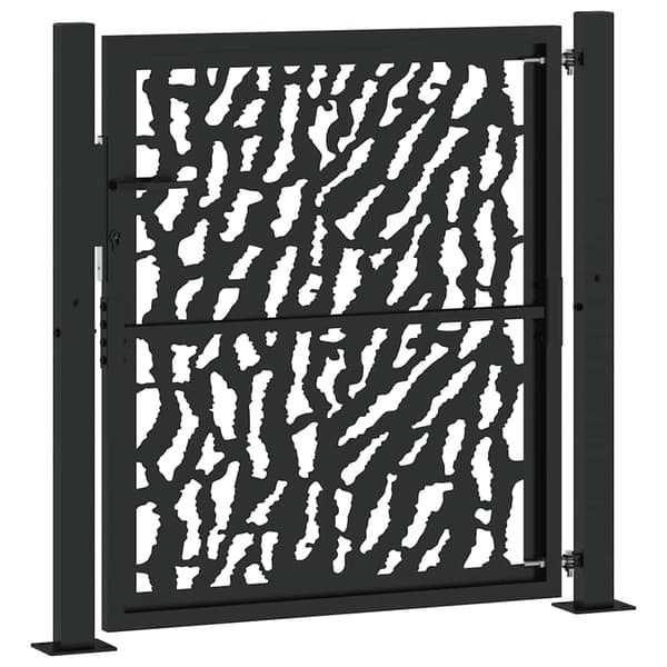 vidaXL havelåge sort 105x106 cm stålkonstruktion