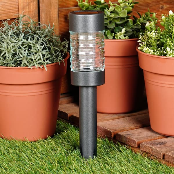 Trädgårdssolcellslampa LED markstickad 27 cm