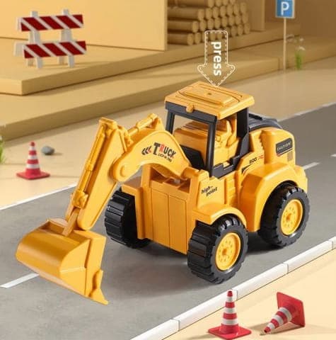Leksaksgrävmaskin bulldozer leksaksset om 2