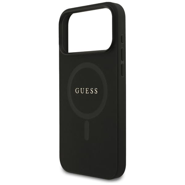 Guess Saffiano Classic Logo MagSafe-etui til iPhone 17 Pro Max, sort