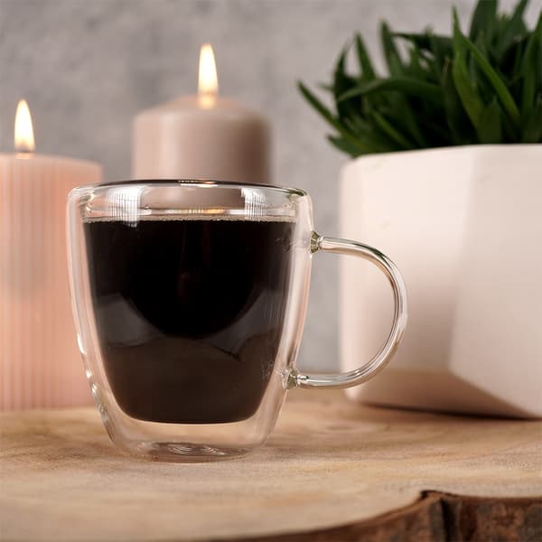 Termisk dobbeltvægget glas til latte kaffe DOUBLE 180 ml