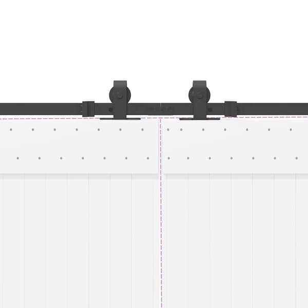 vidaXL Skjutdörrsinstallationssystem, 366 cm, Stål, Svart