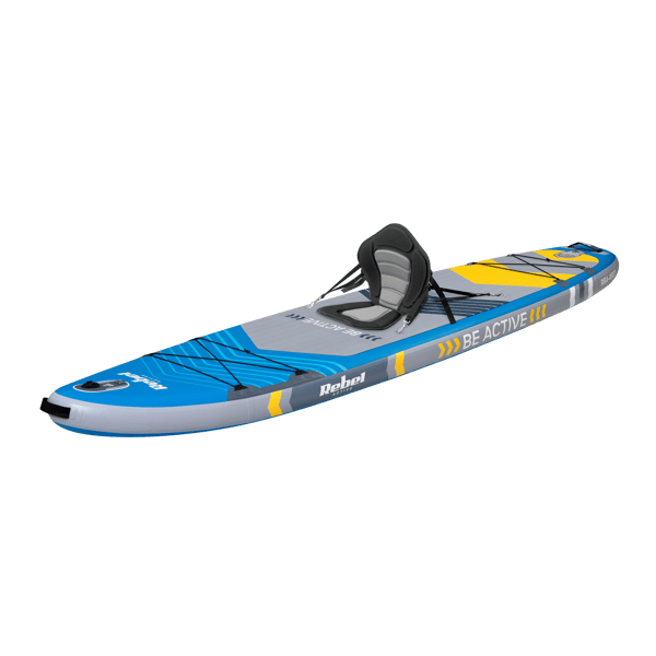 Uppblåsbar SUP-bräda med badsits 335 cm paddelset Rebel
