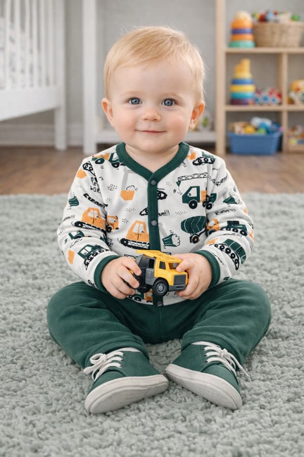 68 POJKJACKA, långärmad, EXCAVATOR GREEN