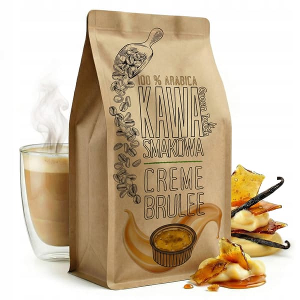 Kaffebønner, smagsat med creme brulee, dessertfløde, 250 g, Green Touch