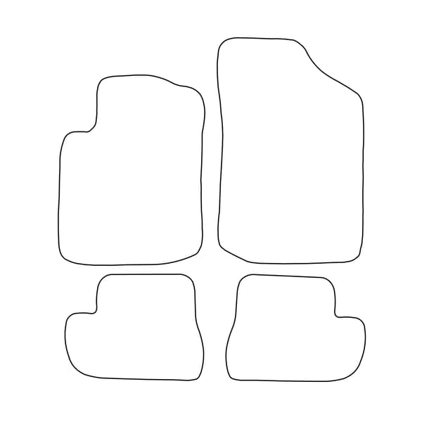 [BLM]CT002 Sort - Velourmåttesæt til Citroën C2 (2003-2009) - Sorte detaljer