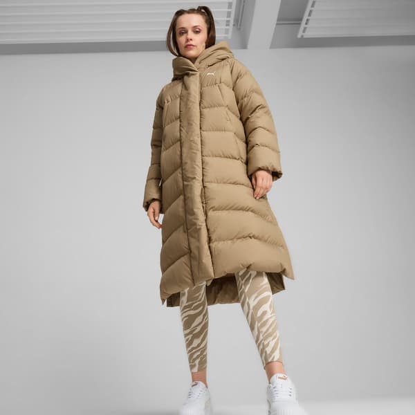 Puma LONG DOWN damdunjacka beige 62649367 storlek XL