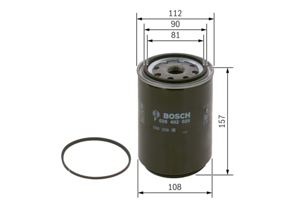 BRÄNSLEFILTER F026402025 BOSCH