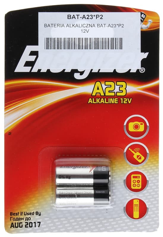 ALKALISKT BATTERI BAT-A23*P2 12V A23 ENERGIZER