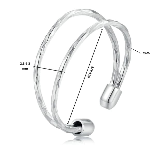 Justerbar minimalistisk silverring, 925 silver