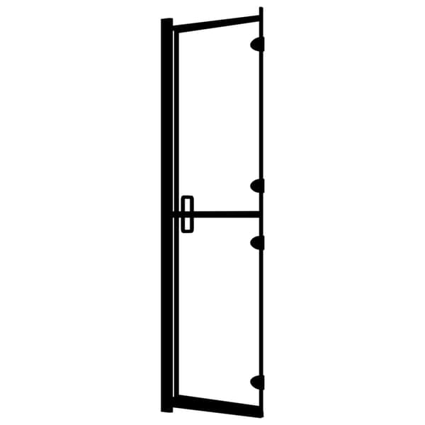 vidaXL foldbar brusekabine, ESG, 80x140 cm, sort
