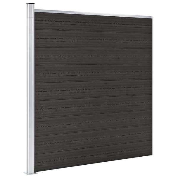 vidaXL WPC-aitapaneeli 175x186 cm musta