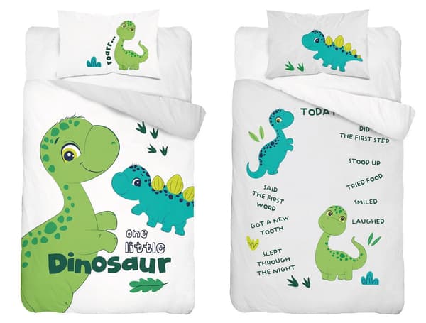 Babysängkläderset 90x120 Dino bomull