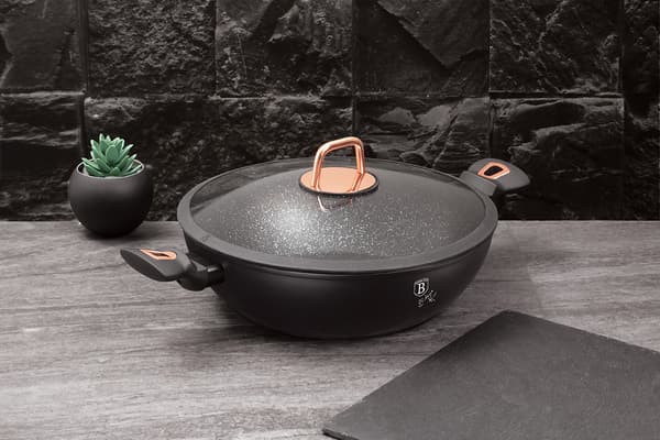 GRANIT WOK 30cm BERLINGER HAUS BH-7112 SORT ROSA