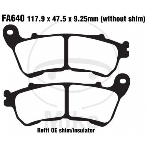 EBC FA640V jarrupalat (2 kpl)