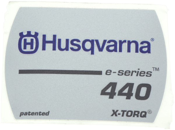 Mærkat til sav 440E Husqvarna 544463601