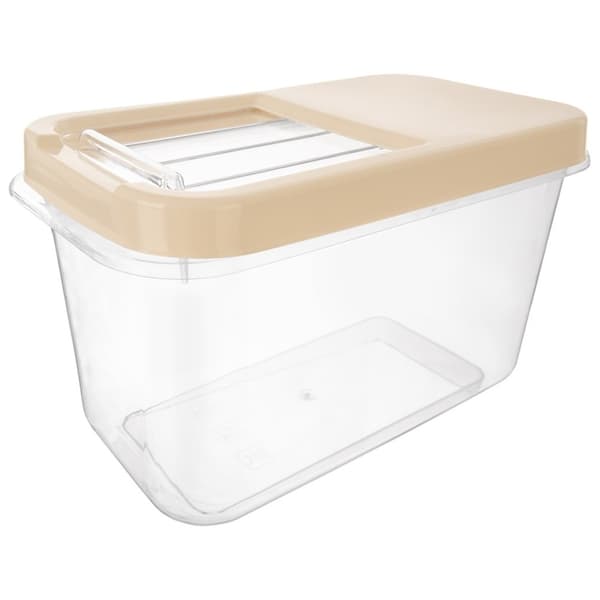 Förvaringsbehållare för kapslar, pulver och foder beige 10 liter