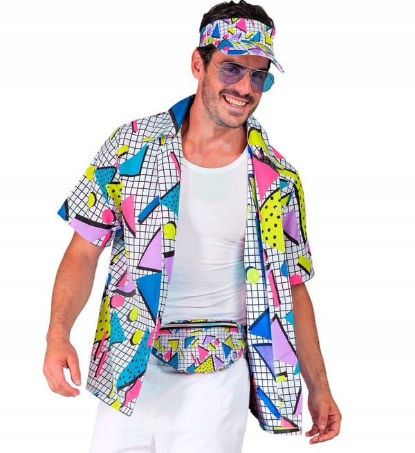 Disco Funky Hatt, Visir, Midjeväska, 80-90-talskarneval, Balset