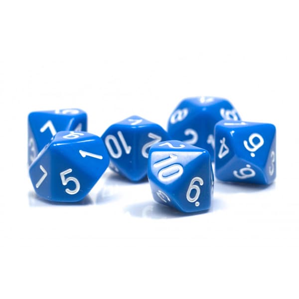 D10 RPG-noppa Kymmensivuinen sininen noppa 1-10