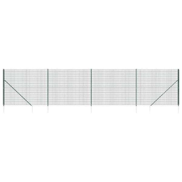 vidaXL nethegn med ankre, grøn, 2,2x10 m