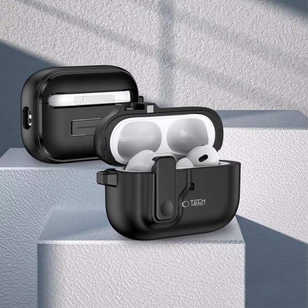 TECH-PROTECT SLIM HOOK APPLE AIRPODS PRO 1/2 SVART