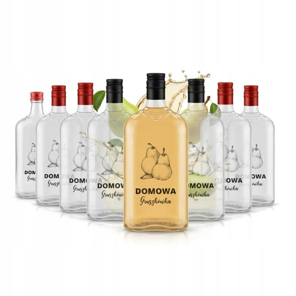 5x CLASSIC-flaskor 500 ml med HEMGJORD PÄRON- GRÖNSAKSTINKTIV 5-pack