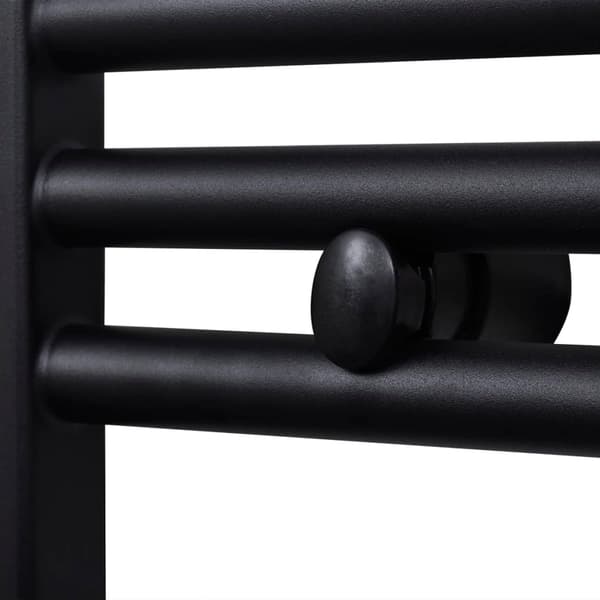 Badeværelsesradiator, buet, 500 x 1160 mm, sort